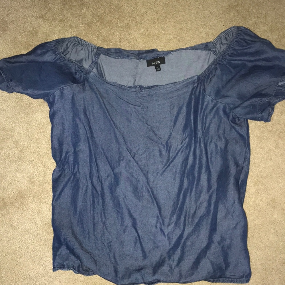 Apt. 9 Off the shoulder jean shirt